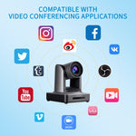 FEELWORLD POE20X Telecamera PTZ con zoom ottico 20X simultaneo per streaming live, presa UE e USA, POE20X