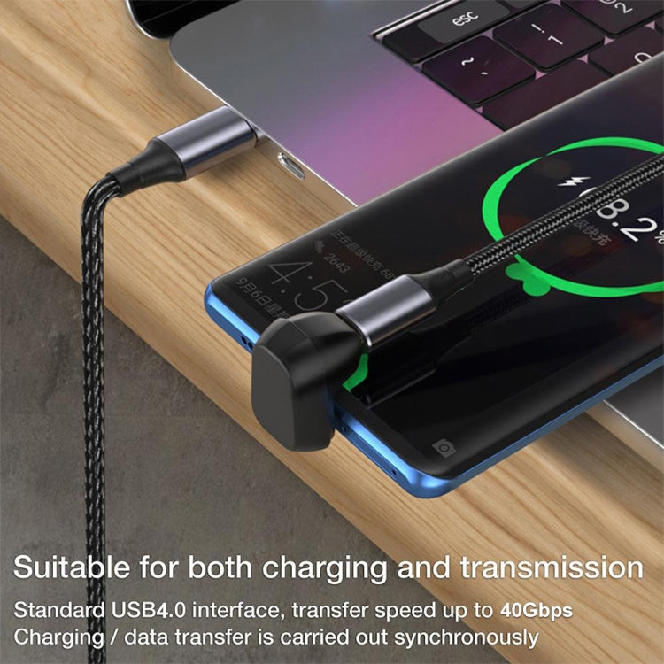 Adattatore USB-C 4.0 maschio-femmina 40 Gbps doppio gomito