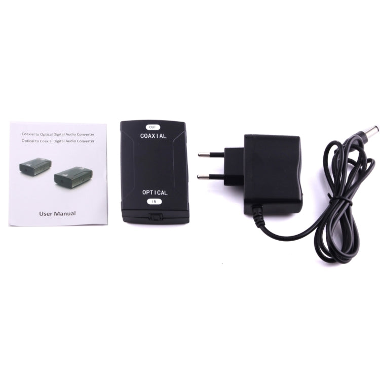 Adattatore convertitore audio digitale con ingresso ottico Toslink e uscita coassiale RCA, Optical Toslink Input