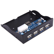 Pannello frontale della baia di espansione floppy da 3,5 pollici Connettore adattatore HUB USB 2.0 a 4 porte