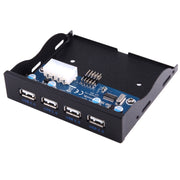 Pannello frontale della baia di espansione floppy da 3,5 pollici Connettore adattatore HUB USB 2.0 a 4 porte