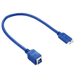 Cavo adattatore connettore USB 3.0 B femmina a micro B maschio da 30 cm per stampante/disco rigido, BF to Micro BM, Length: 30cm