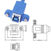 Cavo dati adattatore connettore USB 3.0 B femmina a maschio B da 50 cm per stampante/scanner, BF to BM, Length: 50cm