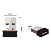 Scheda di rete esterna adattatore WiFi USB 2.0 RTL8188 da 150 Mbps 2,4 GHz
