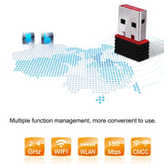 Scheda di rete esterna adattatore WiFi USB 2.0 RTL8188 da 150 Mbps 2,4 GHz