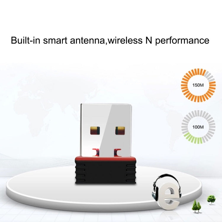 Scheda di rete esterna adattatore WiFi USB 2.0 RTL8188 da 150 Mbps 2,4 GHz