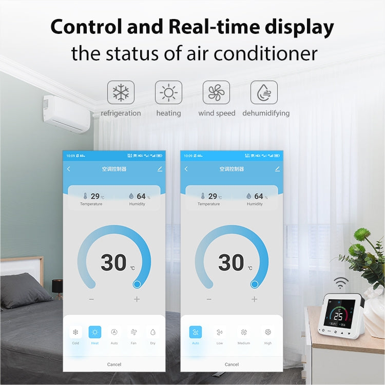 NEO NAS-RT01W WiFi Smart Screen Infrared Air Conditioner Control Thermostat