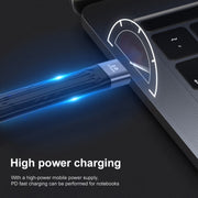 Cavo di ricarica rapida dati Soft Flat Sync da USB maschio a USB maschio da 10 Gbps, USB Male to USB Male