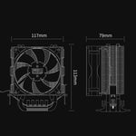 Radiatore muto CPU Red Sea per mini computer
