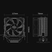 Radiatore muto CPU Red Sea per mini computer