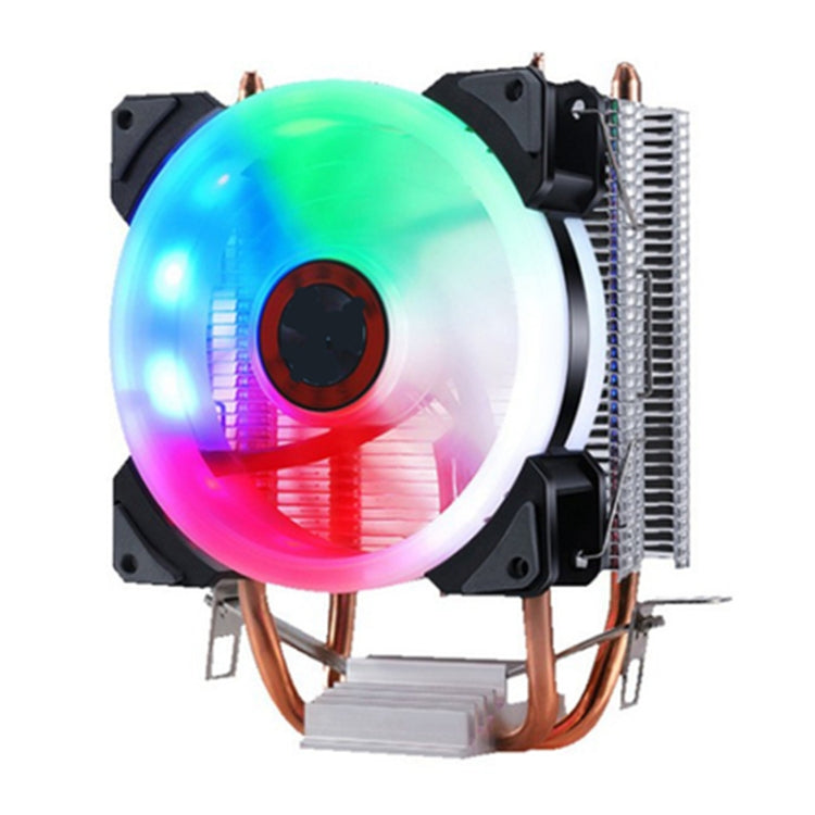 Ventola di raffreddamento CPU LED mute W-X3 a 3 pin da 9 cm con doppio tubo in rame