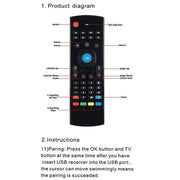 MX3-L Voice senza telecomando con tastiera wireless Fly Air Mouse retroilluminato da 2,4 GHz, Voice without Backlit