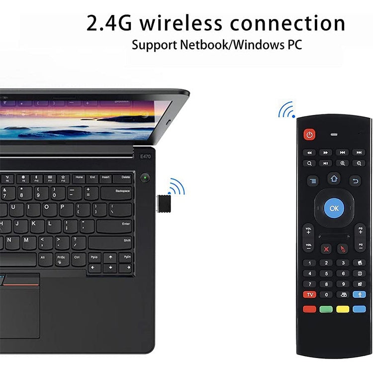 MX3-L Voice senza telecomando con tastiera wireless Fly Air Mouse retroilluminato da 2,4 GHz, Voice without Backlit