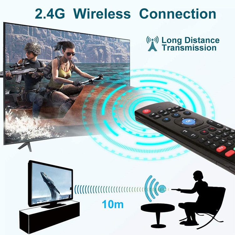 MX3-L Voice senza telecomando con tastiera wireless Fly Air Mouse retroilluminato da 2,4 GHz, Voice without Backlit