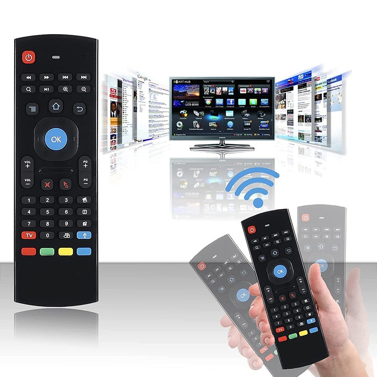 MX3-L Voice senza telecomando con tastiera wireless Fly Air Mouse retroilluminato da 2,4 GHz, Voice without Backlit