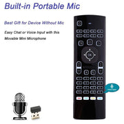 MX3-L Voice con telecomando tastiera wireless Fly Air Mouse retroilluminato da 2,4 GHz, Voice with Backlit
