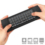 MX3-L Voice con telecomando tastiera wireless Fly Air Mouse retroilluminato da 2,4 GHz, Voice with Backlit