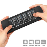 MX3-L Voice con telecomando tastiera wireless Fly Air Mouse retroilluminato da 2,4 GHz, Voice with Backlit