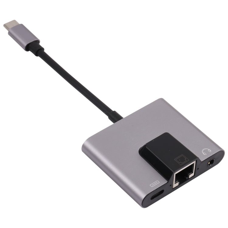 Adattatore 3 in 1 USB-C con Ethernet e jack cuffie 3,5 mm
