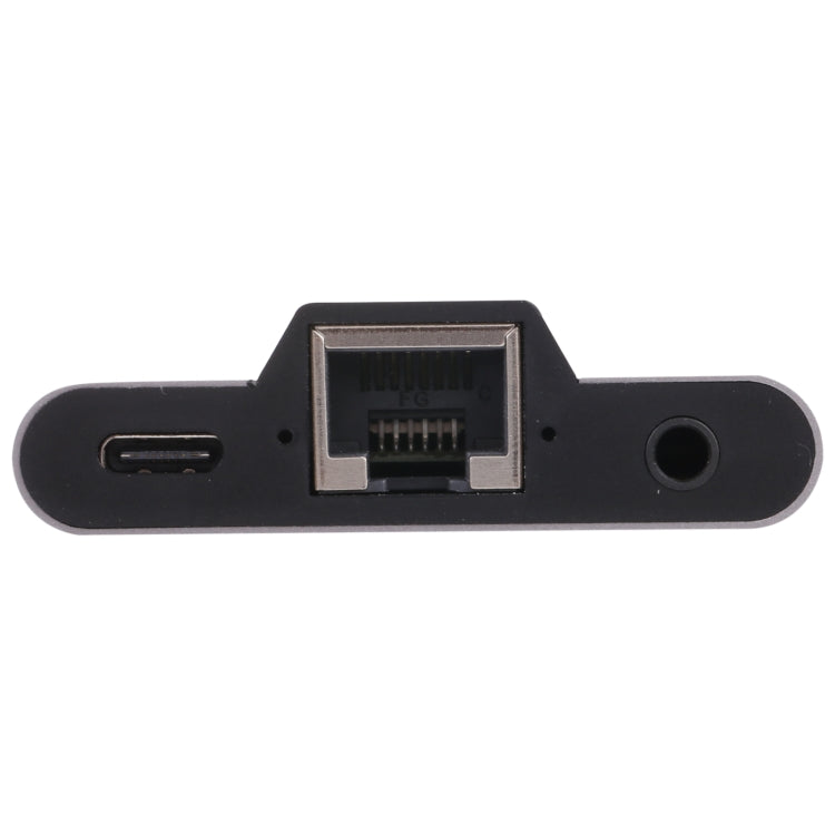 Adattatore 3 in 1 USB-C con Ethernet e jack cuffie 3,5 mm