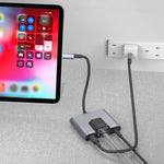 Adattatore 3 in 1 USB-C con Ethernet e jack cuffie 3,5 mm