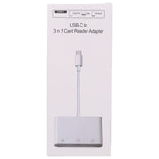 S-205 Lettore di schede CF/schede TF/schede SD 3 in 1 per dispositivi USB-C/Type-C, S-205
