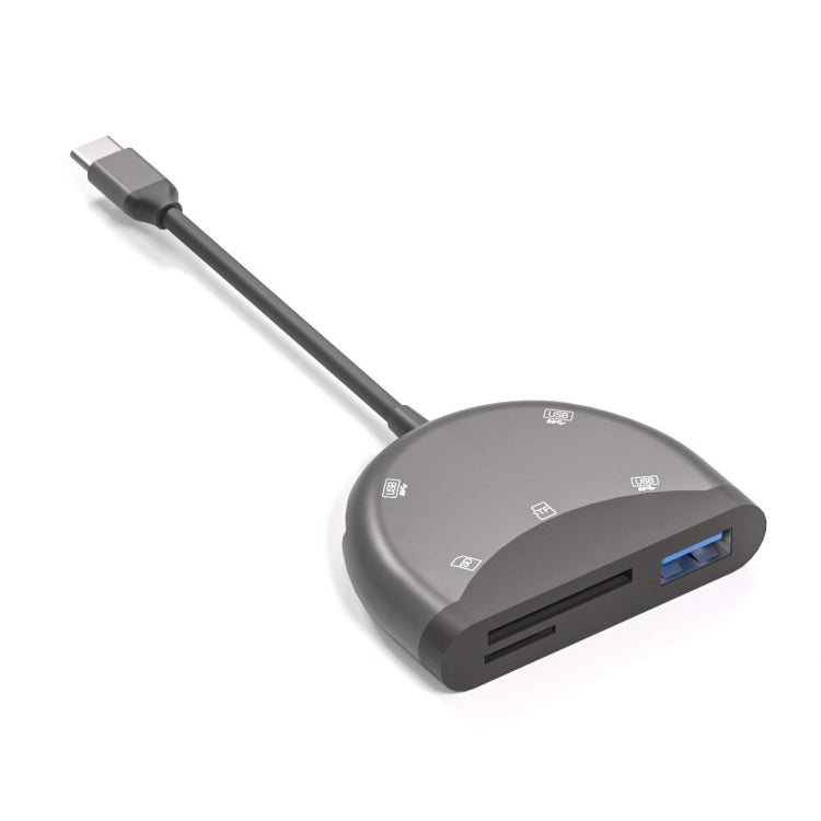 Adattatore USB-C 5 in 1 con slot TF/SD e 3 porte USB femmina