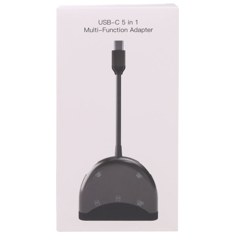 Adattatore USB-C 5 in 1 con slot TF/SD e 3 porte USB femmina
