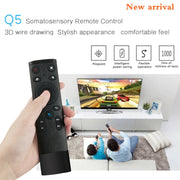 Giroscopio Q5 + versione straniera vocale Telecomando mouse volante wireless USB 2.4G, supporto set-top box / computer, Gyroscope + Voice