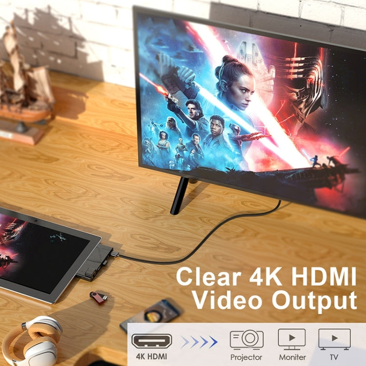 Adattatore HUB Rocketek SH868 HDMI USB 3.0 Type-C