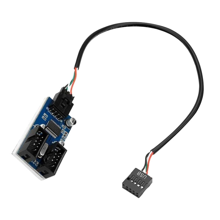 Circuito divisore uno a due adattatore HUB USB 2.0 a 9 pin Rocketek HC427, One-to-Two