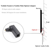 Adattatore audio adattatore in fibra ottica EMK da 360 gradi maschio a femmina, 360 Degree Male to Female