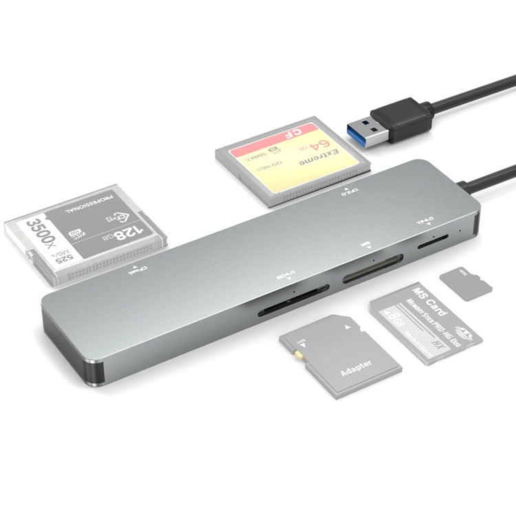 Rocketek CR308 Lettore di schede multifunzione USB 3.0 Scheda CF / CFast / SD / MS / TF 5 in 1