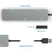 Rocketek CR308 Lettore di schede multifunzione USB 3.0 Scheda CF / CFast / SD / MS / TF 5 in 1