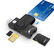 Lettore di smart card IC multifunzione Rocketek CR310-B USB 3.0 / SD / TF / SIM, CR310-B