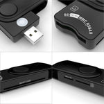 Lettore di smart card IC multifunzione Rocketek CR310-B USB 3.0 / SD / TF / SIM, CR310-B