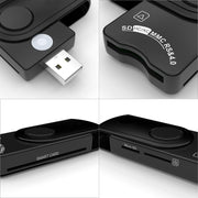 Lettore di smart card IC multifunzione Rocketek CR310-B USB 3.0 / SD / TF / SIM, CR310-B