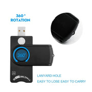 Lettore di smart card / SD / TF / M2 / MS / SIM Rocketek SCR10 USB 2.0, SCR10