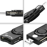 Lettore di smart card / SD / TF / M2 / MS / SIM Rocketek SCR10 USB 2.0, SCR10