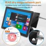 Adattatore HUB Rocketek USB-C a HDMI, USB 3.0, RJ45 per Surface P