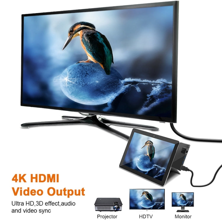 Adattatore HUB Rocketek USB-C a HDMI, USB 3.0, RJ45 per Surface P