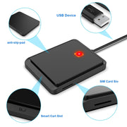 Lettore di schede Smart Card Rocketek CR317 USB 2.0 SIM/ID/CAC 2 in 1