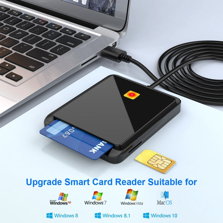 Lettore di schede Smart Card Rocketek CR317 USB 2.0 SIM/ID/CAC 2 in 1