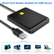 Lettore di schede Smart Card Rocketek CR317 USB 2.0 SIM/ID/CAC 2 in 1