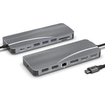 Rocketek adattatore hub USB-C 14 in 1 con HDMI 4K e RJ45