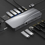 Rocketek adattatore hub USB-C 14 in 1 con HDMI 4K e RJ45
