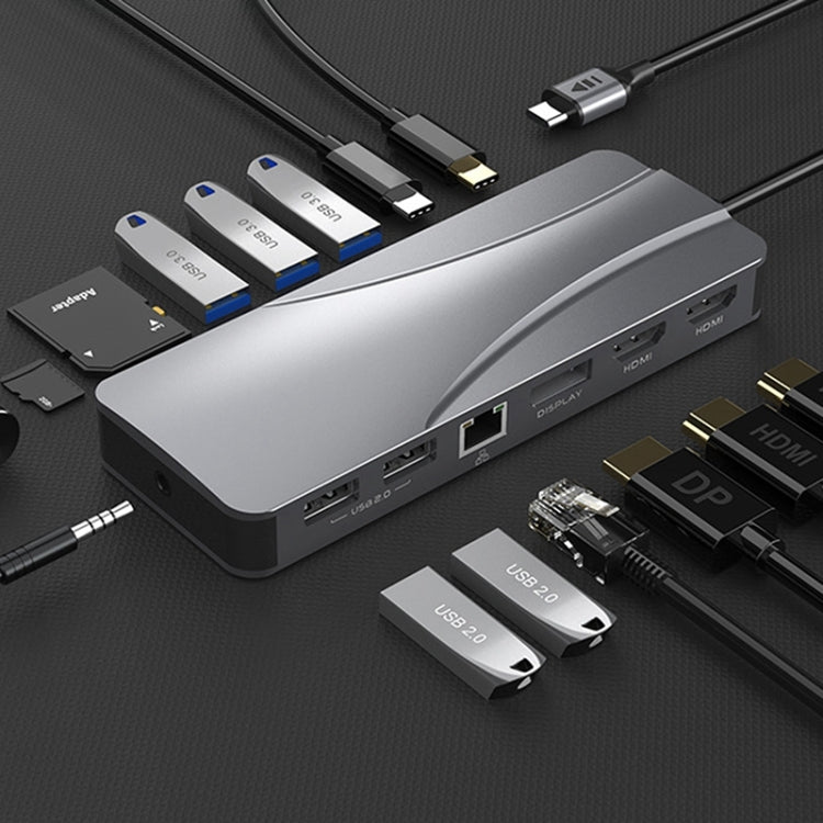 Rocketek adattatore hub USB-C 14 in 1 con HDMI 4K e RJ45