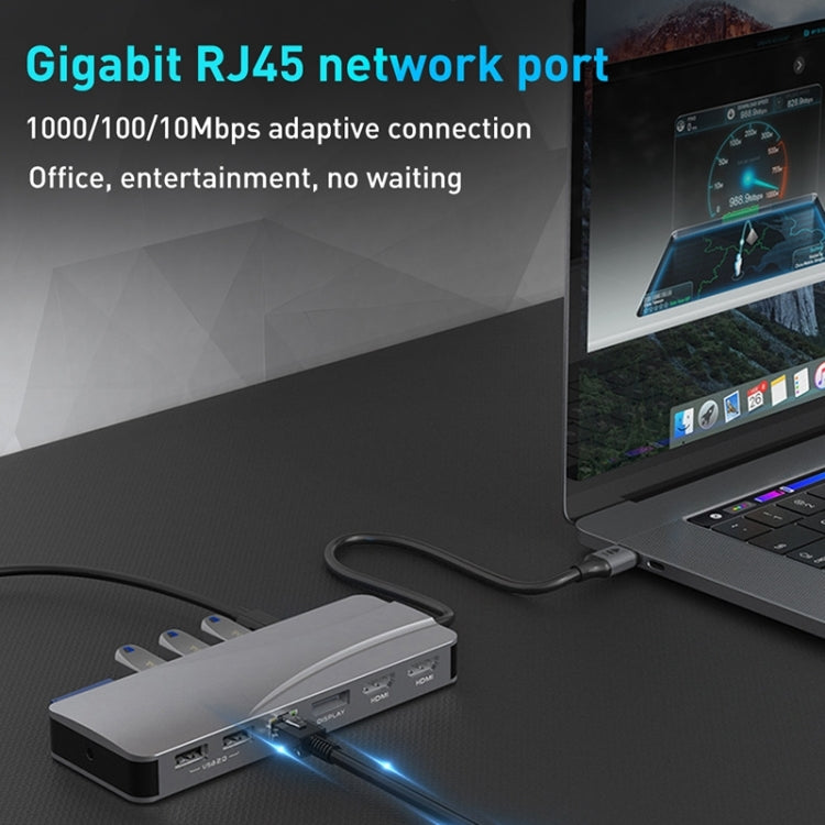 Rocketek adattatore hub USB-C 14 in 1 con HDMI 4K e RJ45