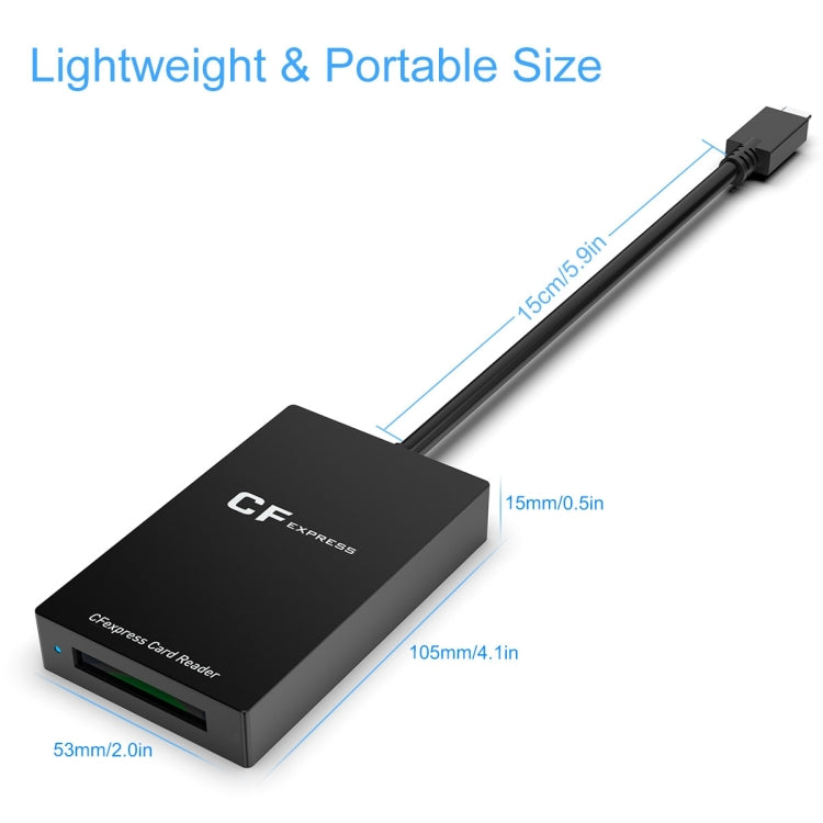 Lettore di schede Rocketek CR315 USB3.1 Gen2 Type-C CFexpress Type B, CR315