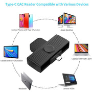 Lettore di smart card/SIM/ID/CAC Type-C Rocketek CR318-C, Type-C